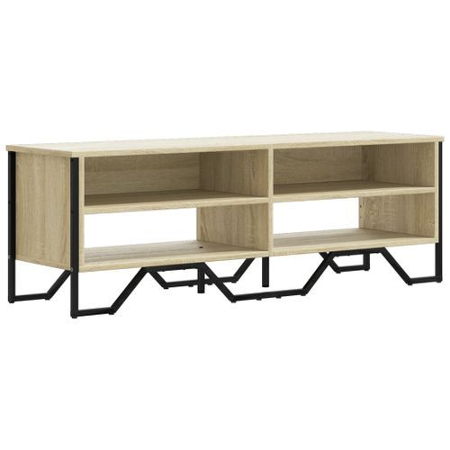 Meuble TV chêne sonoma 122x34x41 cm bois d'ingénierie - Photo n°2; ?>