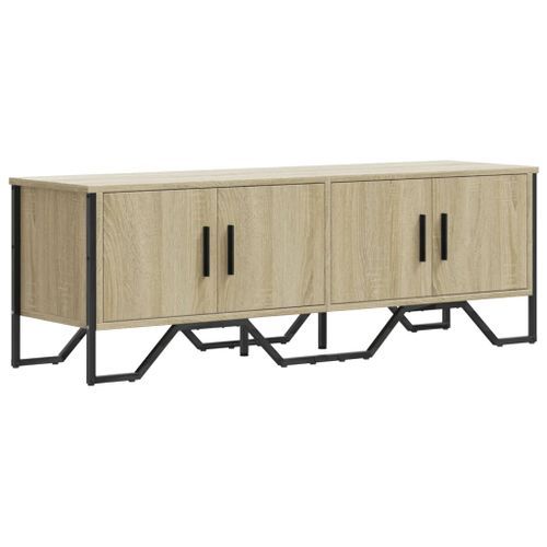 Meuble TV chêne sonoma 122x34x41 cm bois d'ingénierie - Photo n°2; ?>