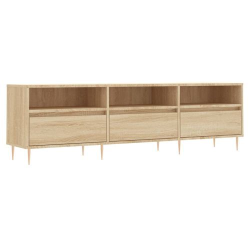 Meuble TV chêne sonoma 150x30x44,5 cm bois d'ingénierie - Photo n°2; ?>