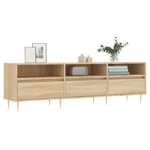 Meuble TV chêne sonoma 150x30x44,5 cm bois d'ingénierie - Photo n°3; ?>