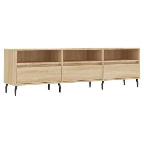 Meuble TV chêne sonoma 150x30x44,5 cm bois d'ingénierie - Photo n°2; ?>