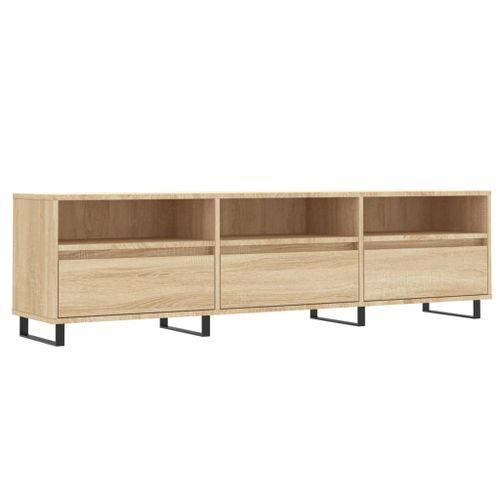 Meuble TV chêne sonoma 150x30x44,5 cm bois d'ingénierie - Photo n°2; ?>