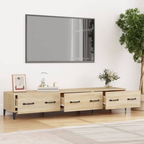 Meuble TV Chêne sonoma 150x34,5x30 cm Bois d'ingénierie - Photo n°3; ?>