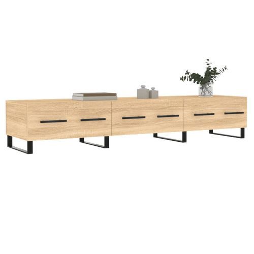 Meuble TV chêne sonoma 150x36x30 cm bois d'ingénierie - Photo n°3; ?>