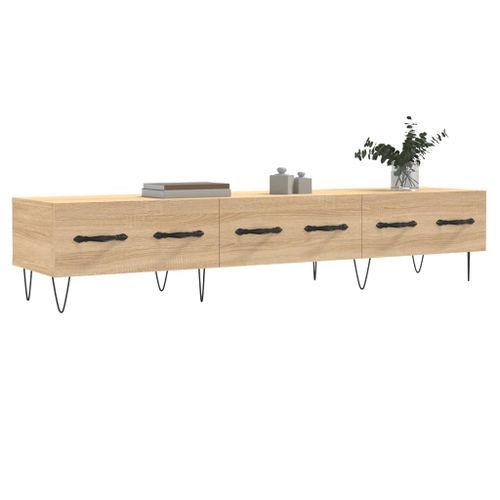 Meuble TV chêne sonoma 150x36x30 cm bois d'ingénierie - Photo n°3; ?>