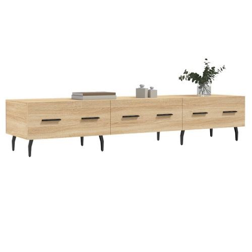 Meuble TV chêne sonoma 150x36x30 cm bois d'ingénierie - Photo n°3; ?>