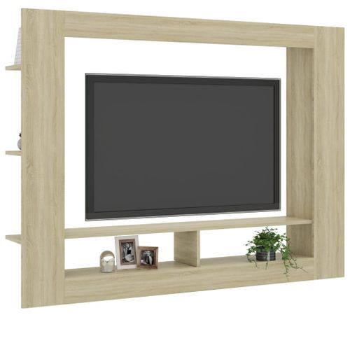 Meuble TV Chêne sonoma 152x22x113 cm - Photo n°3; ?>