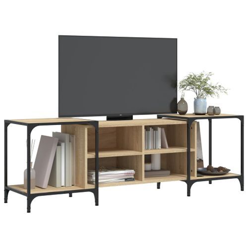 Meuble TV chêne sonoma 153x37x50 cm bois d'ingénierie - Photo n°3; ?>