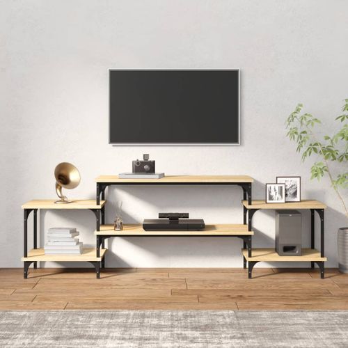 Meuble TV Chêne sonoma 157x35x52 cm bois d'ingénierie - Photo n°3; ?>