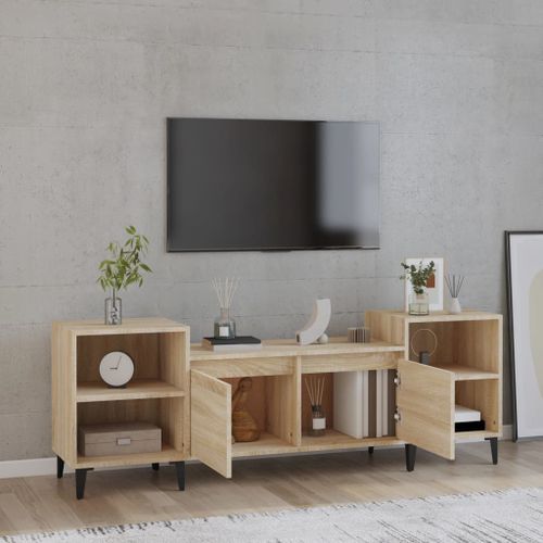 Meuble TV Chêne sonoma 160x35x55 cm Bois d'ingénierie - Photo n°3; ?>