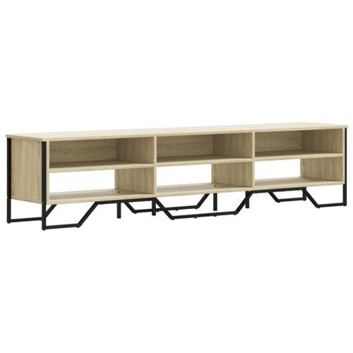 Meuble TV chêne sonoma 180x34x41 cm bois d'ingénierie - Photo n°2; ?>