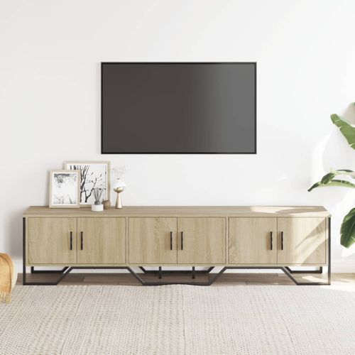 Meuble TV chêne sonoma 180x34x41 cm bois d'ingénierie - Photo n°3; ?>