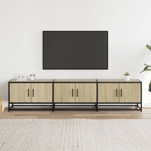 Meuble TV chêne sonoma 180x35x41 cm bois d'ingénierie - Photo n°3; ?>