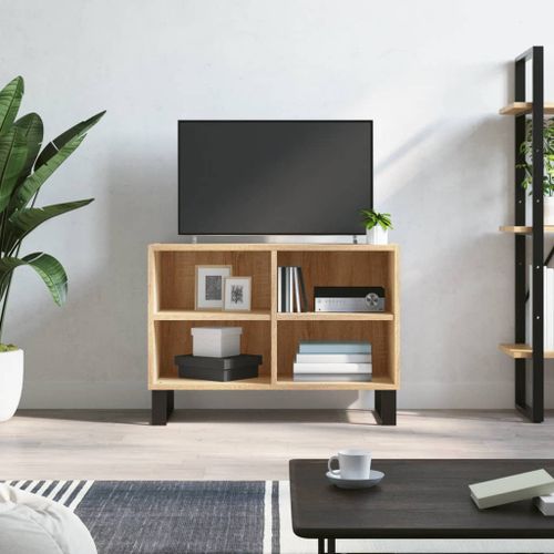 Meuble TV chêne sonoma 69,5 x 30 x 50 cm bois d'ingénierie - Photo n°2; ?>