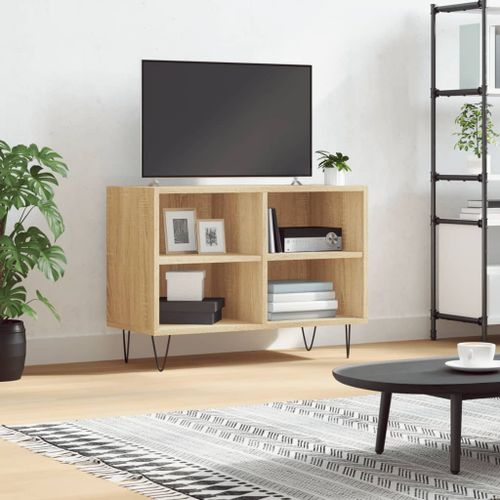 Meuble TV chêne sonoma 69,5 x 30 x 50 cm bois d'ingénierie - Photo n°2; ?>