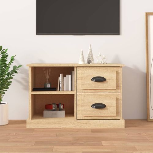 Meuble TV chêne sonoma 73x35,5x47,5 cm bois d'ingénierie - Photo n°2; ?>