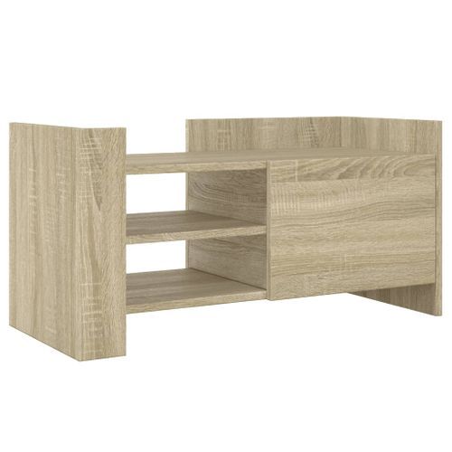 Meuble TV chêne sonoma 80x35x40 cm bois d'ingénierie - Photo n°2; ?>