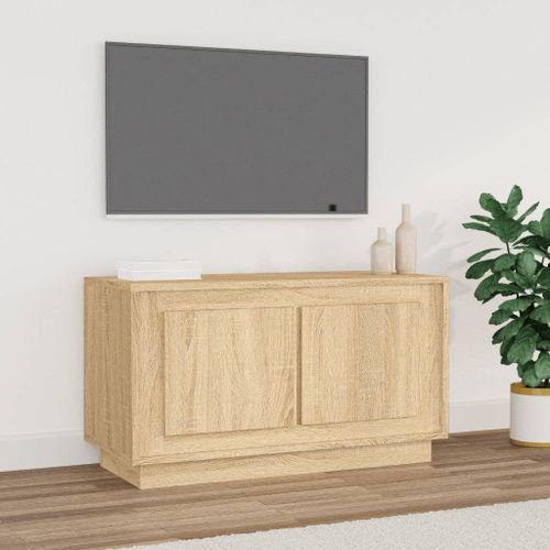 Meuble TV chêne sonoma 80x35x45 cm bois d'ingénierie - Photo n°2; ?>