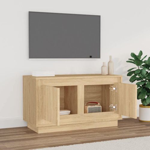 Meuble TV chêne sonoma 80x35x45 cm bois d'ingénierie - Photo n°3; ?>