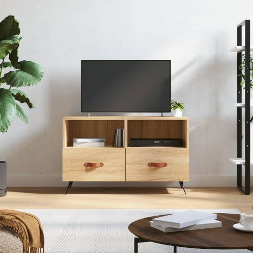 Meuble TV Chêne sonoma 80x36x50 cm Bois d'ingénierie - Photo n°2; ?>