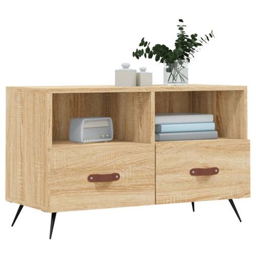 Meuble TV Chêne sonoma 80x36x50 cm Bois d'ingénierie - Photo n°3; ?>