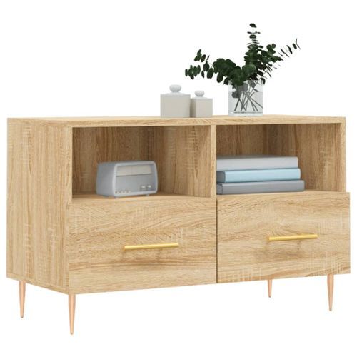 Meuble TV Chêne sonoma 80x36x50 cm Bois d'ingénierie - Photo n°3; ?>