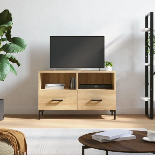 Meuble TV Chêne sonoma 80x36x50 cm Bois d'ingénierie - Photo n°2; ?>