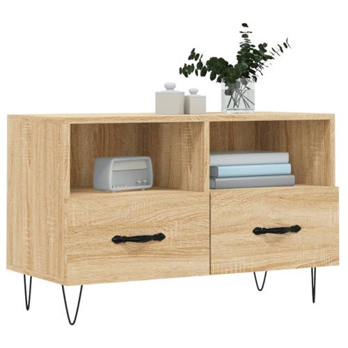 Meuble TV Chêne sonoma 80x36x50 cm Bois d'ingénierie - Photo n°3; ?>