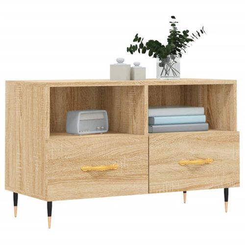 Meuble TV Chêne sonoma 80x36x50 cm Bois d'ingénierie - Photo n°3; ?>