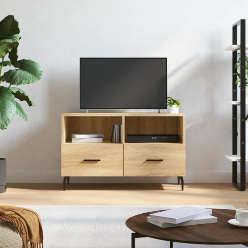 Meuble TV Chêne sonoma 80x36x50 cm Bois d'ingénierie - Photo n°2; ?>