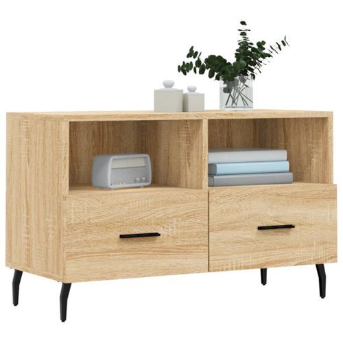 Meuble TV Chêne sonoma 80x36x50 cm Bois d'ingénierie - Photo n°3; ?>