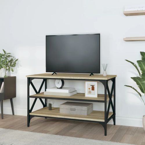 Meuble TV Chêne sonoma 80x40x50 cm Bois d'ingénierie - Photo n°3; ?>