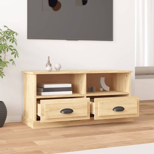 Meuble TV chêne sonoma 93x35,5x45 cm bois d'ingénierie - Photo n°3; ?>