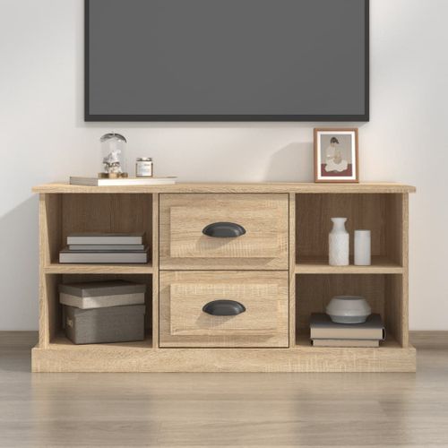 Meuble TV chêne sonoma 99,5x35,5x48 cm bois d'ingénierie - Photo n°2; ?>