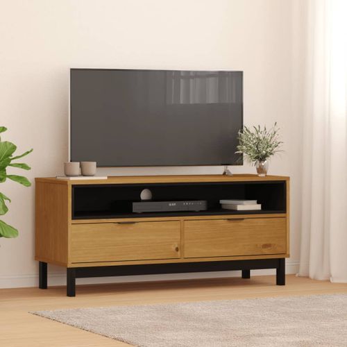 Meuble TV FLAM 110x40x50 cm bois massif de pin - Photo n°2; ?>