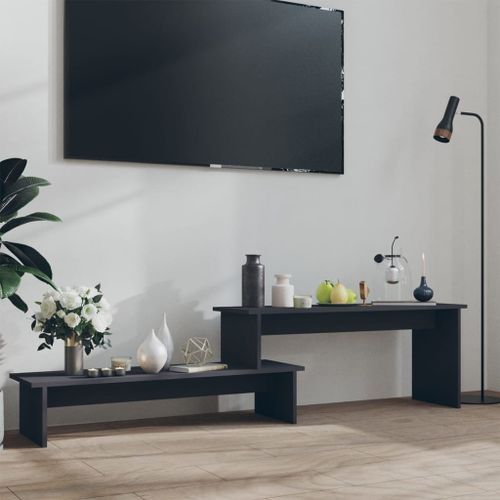 Meuble TV Gris 180x30x43 cm - Photo n°2; ?>