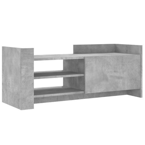 Meuble TV Gris béton 100x35x40 cm Bois d'ingénierie - Photo n°2; ?>