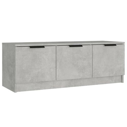 Meuble TV Gris béton 102x35x36,5 cm Bois d'ingénierie - Photo n°2; ?>