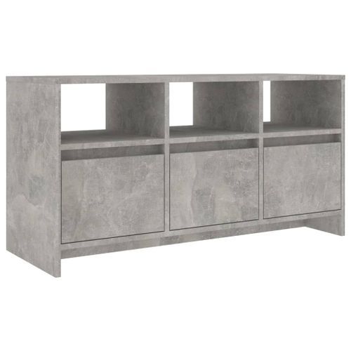 Meuble TV Gris béton 102x37,5x52,5 cm Bois d'ingénierie - Photo n°2; ?>