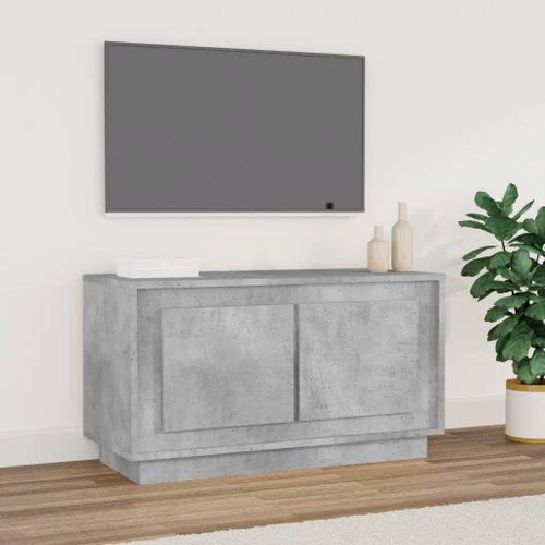 Meuble TV gris béton 80x35x45 cm bois d'ingénierie - Photo n°2; ?>