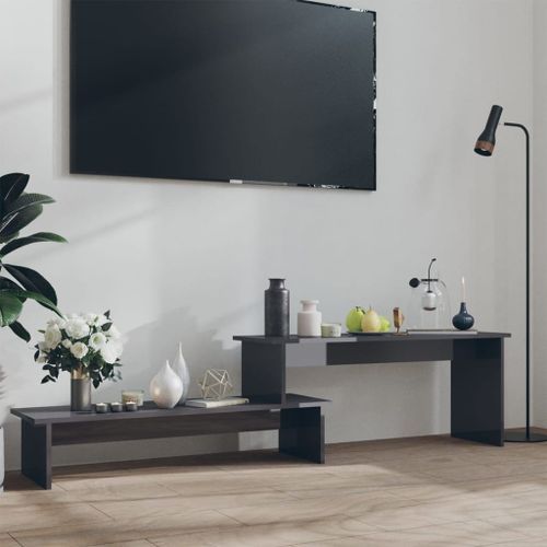 Meuble TV Gris brillant 180x30x43 cm - Photo n°2; ?>