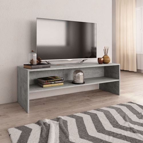 Meuble TV Gris cement 120 x 40 x 40 cm - Photo n°2; ?>