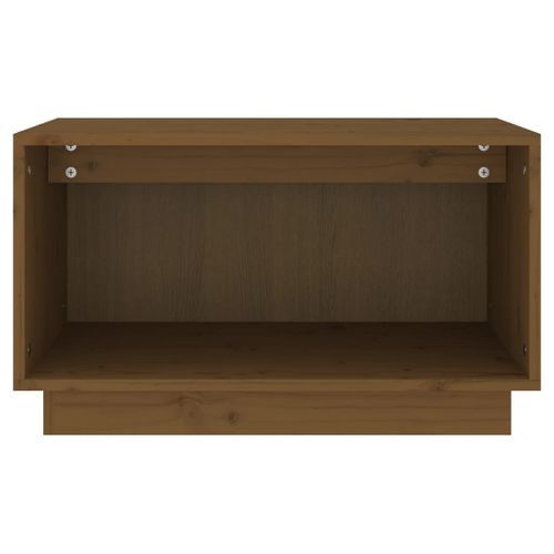 Meuble TV Marron miel 60x35x35 cm Bois de pin massif - Photo n°3; ?>