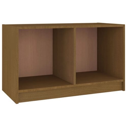 Meuble TV Marron miel 70x33x42 cm Bois de pin massif - Photo n°3; ?>