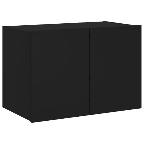 Meuble TV mural avec lumières LED noir 60x35x41 cm - Photo n°3; ?>