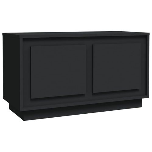 Meuble TV noir 80x35x45 cm bois d'ingénierie - Photo n°2; ?>