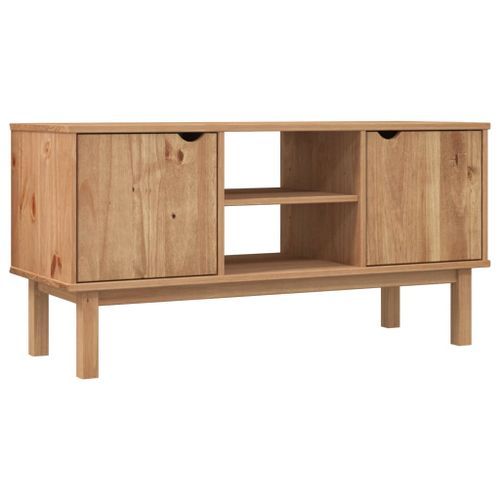 Meuble TV OTTA 113,5x43x57 cm Bois de pin massif - Photo n°2; ?>