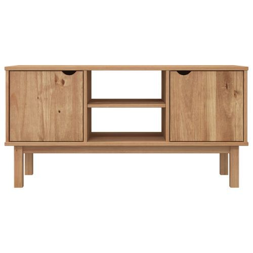 Meuble TV OTTA 113,5x43x57 cm Bois de pin massif - Photo n°3; ?>