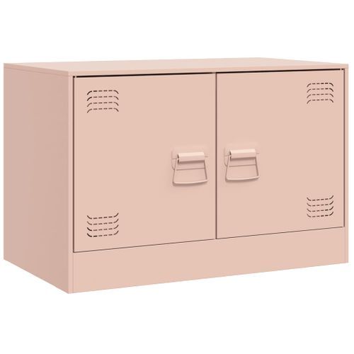 Meuble TV rose 67x39x44 cm acier - Photo n°2; ?>