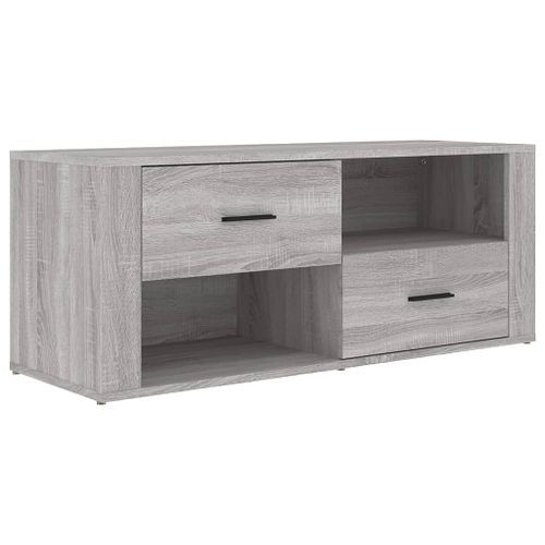 Meuble TV Sonoma gris 100x35x40 cm Bois d'ingénierie - Photo n°2; ?>